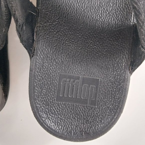 Fitflop Black Sandals Womens 8 Electra Thong Flip Flop Slip On Suede Casual. - Picture 6 of 11